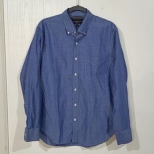 Bonobos Men's Polka Dot Cotton Short Tailored Long Sleeve Shirt Size Large